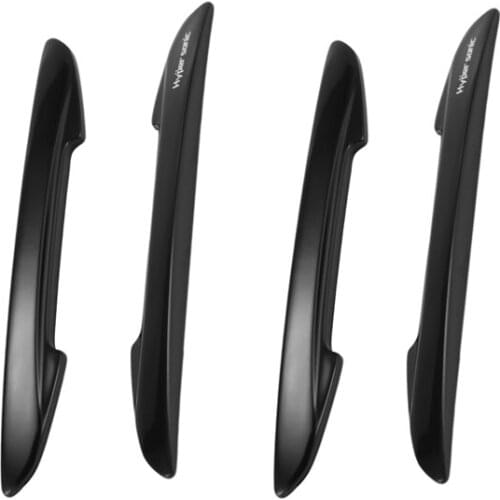Hypersonic Car Door Edge Protectors Plastic Door Guard Black 4PCS