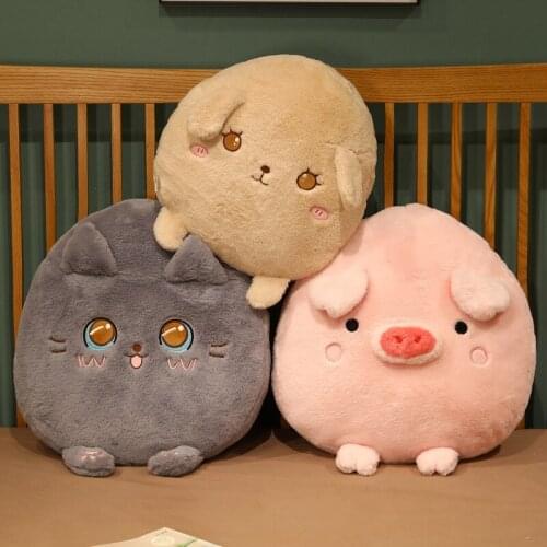 Cute Rabbit Pig Plush Animal Stuffed Toys Soft Plushie Cat Pillow Chair Sofa Floor Cushion Bed Car Home Decor Kids Girls Gift