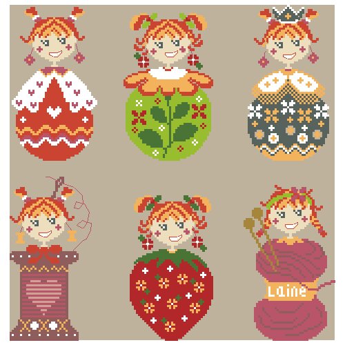 Embroidery Cross Stitch Kit Patterns 11CT 14CT Needlework DIY DMC Counted Cross Stitch Kits magazine-cute doll 39-39