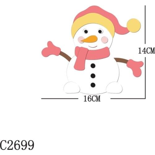 New Christmas snowman Wooden Die Scrapbooking C2699 Cutting Dies Multiple Sizes