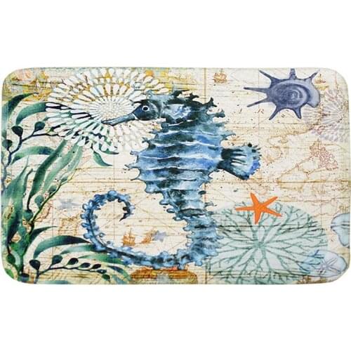 Octopus Sea Turtle Mat Door Mats Bathroom Absorbent Rug Bedroom Kitchen Carpet Animal Cartoon Printing Christmas Home Decoration
