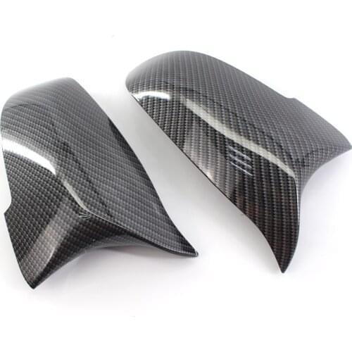 Pair of Carbon Fiber Style M Performance Mirror Cover Cap Fits for BMW F10 F12 F01 2014-2016
