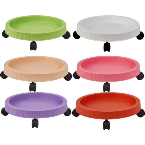 Rolling Flower Pot Tray with Wheels Plant Saucer, Potted Flower Mover Heavy-duty for Planters