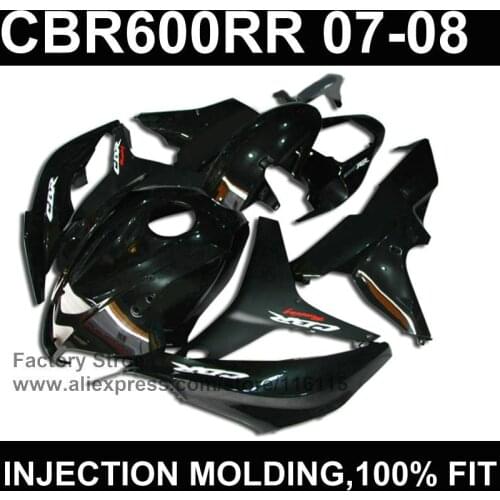 All black fairing set ABS plastic for HONDA CBR 600 RR Injection mould fairing 2007 2008 cbr600rr 07 08 fairing part+7Gifts