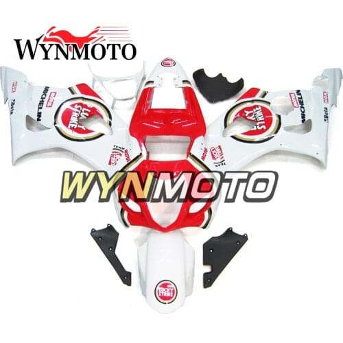 Complete Fairings Kit For GSXR1000 2003-2004 03 04 K3 Injection ABS Plastics Fairings Red White Kit Bodywork Cowling Frames New