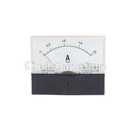Rectangle Panel AC 2A Analog AMP Meter Ammeter 44L1-A