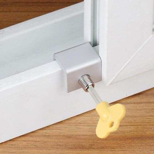 Sliding Window Stop Lock Aluminum Alloy Door Window Restrictor Household Improvement Hardware for Children Security