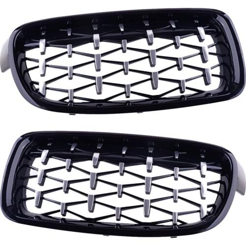 2Pcs Car Front Bumper Kidney Grills Grilles ABS Fit For BMW 3 F30 Sedan F31 Touring 2012-2016 2017 51137263481 51137263482