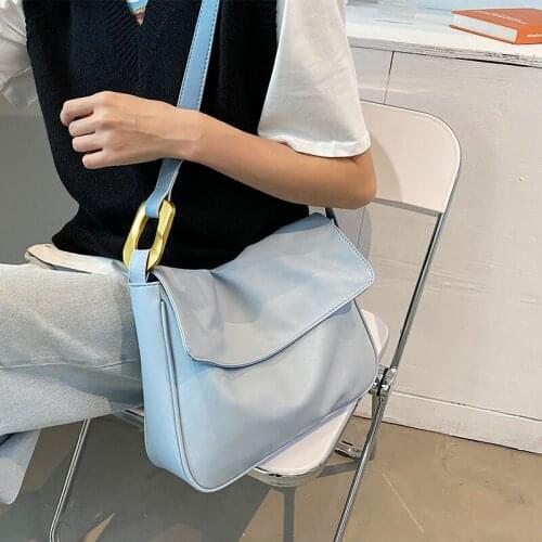Big Capacity Solid Color Shoulder Bags for Women Simple Versatile Messenger Bag Single Shoulder Bag Fashion Shopping Essential
