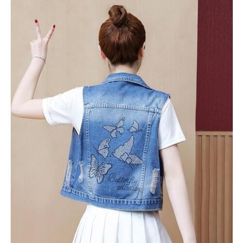 Женские джинсовые жилеты Wednesf China At AliExpress