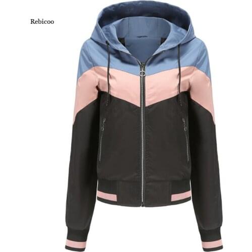 Women Rain Jacket Waterproof Women Hiking Softshell Jackets Breathable Long Sleeve Patchwork Hooded Jacket Coat