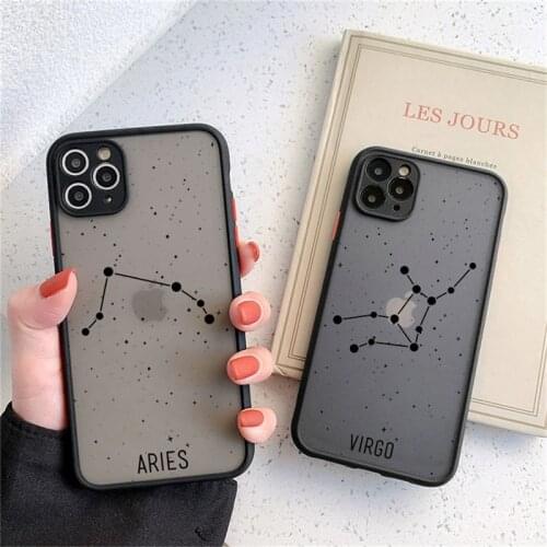 Starry Twelve Constellations Phone Case For iPhone 11 12 8 7 Plus X XR XS Max 11Pro Max 12mini Mate Mini Hard PC+TPU Back Cover