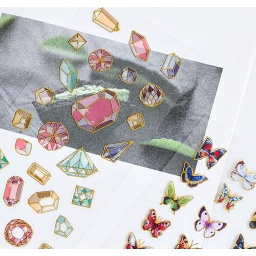 1pcs/pack Hot Stamping Sticker Decoration For scrapbooking DIY Diary Phone Car Kids Toy Stickers