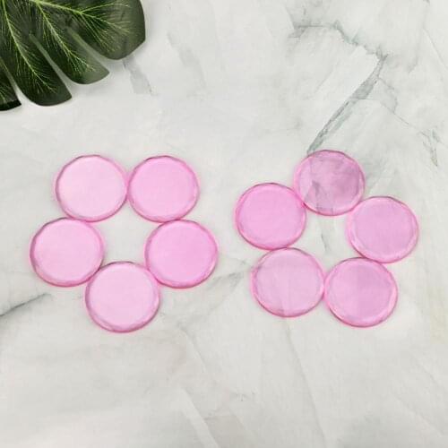 10Pcs Glue Pad False Eyelashes Holder Adhesive Pallet Paste Glue Pads Crystal Glass Gasket For Eyelash Extension Makeup Tools
