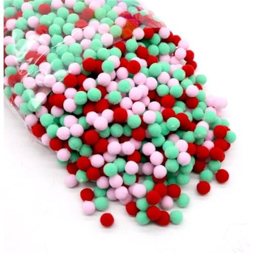 2000Pcs 8mm Mini Fluffy Soft Pom Poms Pompoms Ball Handmade Kids Toys Wedding Decor DIY Sewing Craft Supplies