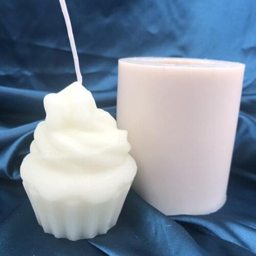 3D Cupcake Shape Soap Silicone Molds Candle Fimo Clay Mold Fondant Cake Decorating Tools Ice Cream Candy Chocolate Mould