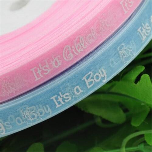 1/2" Mix Color ribbon Boy/girl baby show Craft Pink&Blue Upick 5Y