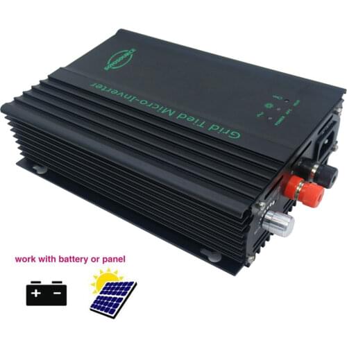 600W MPPT pure sine wave grid tie inverter battery discharge solar panel grid tie micro inverter multiple dc input optional