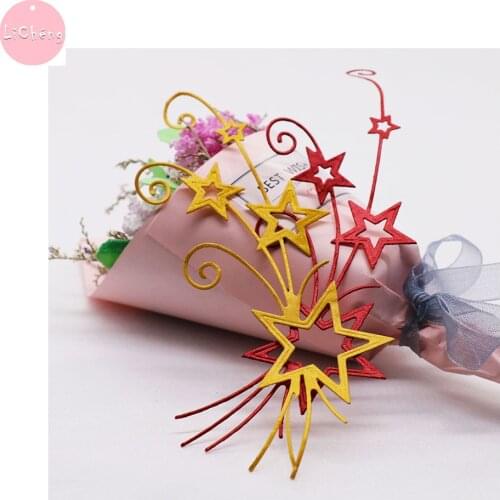 Star Bouquet Metal Cutting Dies Scrapbooking Album Paper Cards Metal Crafts Embossing Folders Making Template Stencil Die Cut