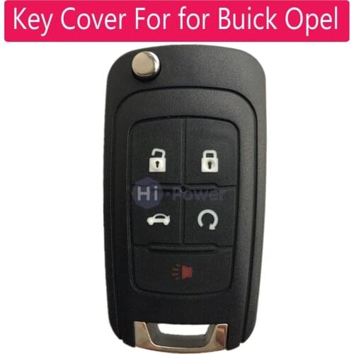 5 BTN Remote Key Shell Case For OPEL VAUXHALL Insignia Astra Zafira For Chevrolet Cruze For Buick With Logo HU100 key blade