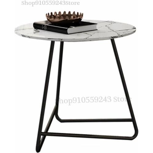 Sofa Side Table, Small Coffee Table, Modern And Simple Iron Art Rack, Round Table, Light Luxury Corner Table, Nordic Creative Be