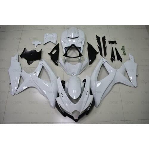 For GSXR600 2008 - 2010 K8 Body Kits GSXR600 08 10 White Plastic Fairings for Suzuki GSXR600 08 09 Plastic Fairings Unpainted