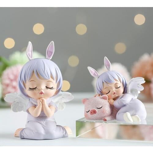 Home Decor Room Decoration Birthday Gifts Angel Annie Figurines Fairy Garden Miniatures Resin Ornaments Fairy Girl Elf Statue