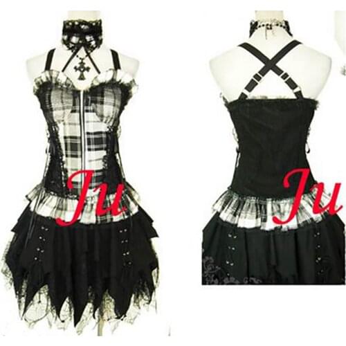 Gothic Lolita Punk Fashion Dress Cosplay Costume Tailor-made[CK749]