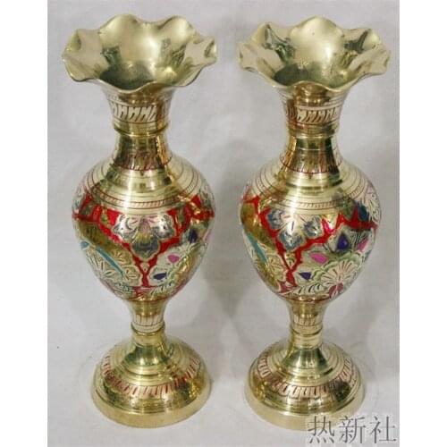 India imported bronze vase Pakistan crafts ornaments home furnishings flower flower gift