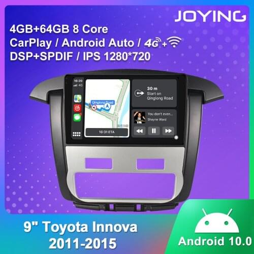 JOYING Android 10.0 Stereo Car Radio 9 Inch 1280*720 IPS Support 4G/Back Up Camera Bluetooth/Carplay For TOYOTA Innova 2011-2015