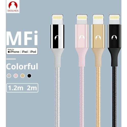 Snowkids MFi Cable for Lightning to USB Cable for iPhone 11 X 8 7 6 5 X XR XsMax SE Long Cable Support Upto iOS 13 Data Sync