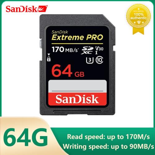 SanDisk SD Card 16GB 32GB 64GB 128GB 256GB Memory Card 80MB/s-95MB/s For Canon Nikon SLR Camera Shooting 4K Video