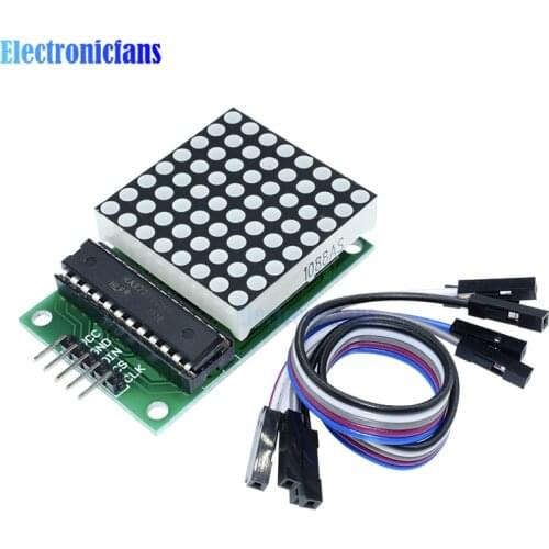 Dot Matrix LED Display Module MAX7219 Single-chip Control DIY kit 8 x 8 Output Input Common Cathode for arduino MCU Control Kit