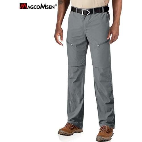 MAGCOMSEN Men Summer Quick Dry Pants Casual Military Style Trousers Lightweight Convertible Hiking Short Pants Tactical Trousers