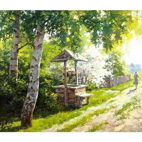 C08425 11CT/14CT/18CT/25CT/28CT oil scenery patterns Counted Cross Stitch DIY Cross Stitch Kits Embroidery Needlework Sets