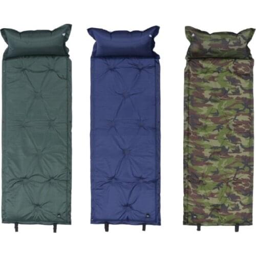 Inflatable Sleeping Pad Camping Roll Mat Sleeping Bed Inflatable Pillow Air Mattress Bag Camping Pad Picnic Beach Mat Sand Mats