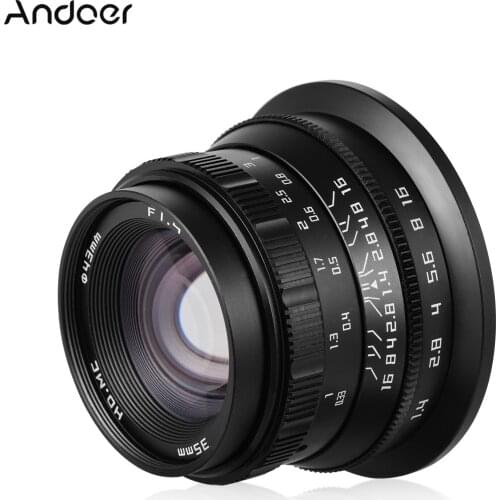 Andoer 35mm F1.4 Manual Focus Camera Lens Full Frame Large Aperture Lens Replacement Canon EOS RF-Mount Nikon Z-Mount Sony E