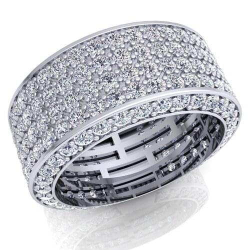 Luxury 3 Colors Full Inlaid White Zirconium Crystal Female Alloy Ring for Women Party Wedding Jewelry Accessories Size 5-11