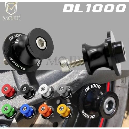 For SUZUKI DL1000 V-Strom DL 1000 2002-2014 Swingarm Sliders Spools 8mm CNC Aluminum Motorcycle Rear Swingarm Stand Protector