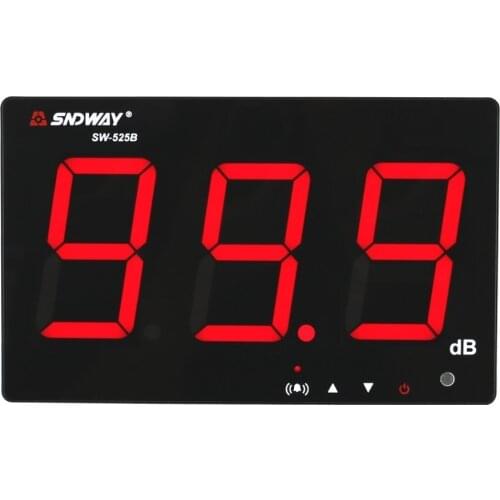 SNDWAY SW-525B Digital Sound Level Meter 30-130dB Large Display USB Powered 9.6 Decibel Meter Sound Diagnostic-tool