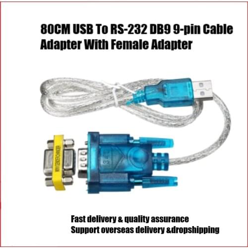 USB To RS-232 DB9 9-pin Serial Cable Adapter , component to vga 80cm ,With Female Adapter Supports for Win8 Computer Components