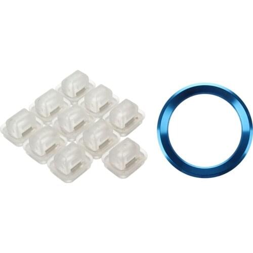 10Pcs Door Insert Trim Strip Moulding Clip Grommet For BMW E46 E90 E91 3 Series & 1X Steering Wheel Circle Covers