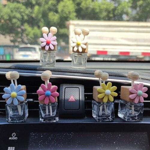 100pcs Car Air Freshener Perfume Bottle Essential Oil Diffuser Bottle for Car/Indoor Hanging Decorative Ornament Pendant
