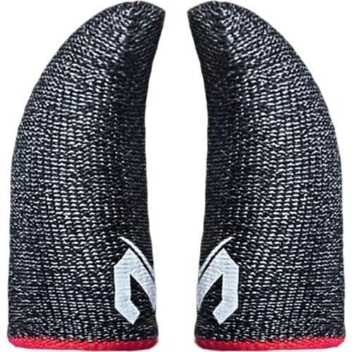 2 Pcs Phone Games Sweat-Proof Finger Gloves Thumbs Finger Cover Anti-slip Cot Sleeve for PUBG Touch Screen Game Practical Access