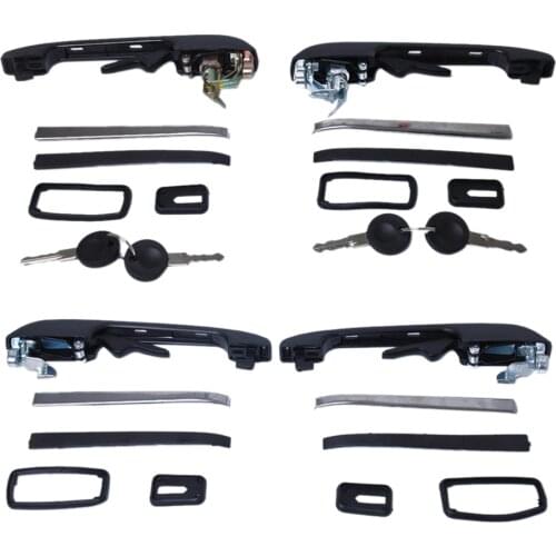 4 Set Car Door Handles Auto Front Rear Exterior Door Handle Replacement & Gaskets For VW GOLF/JETTA MK2 Car Accessories