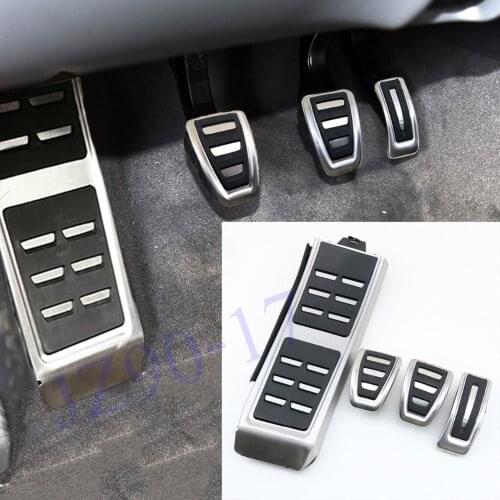4PCS Car Non-slip MT Pedal Accelerator gas brake foot rest pedal pads Fit For Audi Q5 A4 A5 A6 A7 S4 S5 S6 S7 C7 Accessories