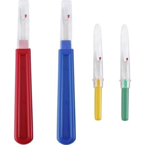 4Pcs/Set Seam Ripper Cross Stitch Picker Sharp Stitches Removed Tool Safe Plastic Handle Craft Thread Cutter