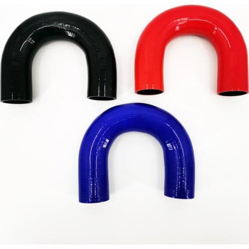 4ply ID48mm 180 Degree Silicone Hose Elbow Bend Rubber Coolant Radiator Pipe