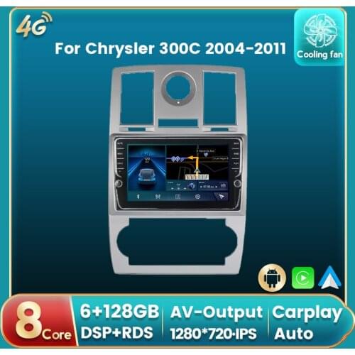 4G LTE DSP Android 10 6+128G Car Audio Multimedia GPS Player For Chrysler Aspen 300C 2004 2005 2006 2007 2008 Radio Head Unit