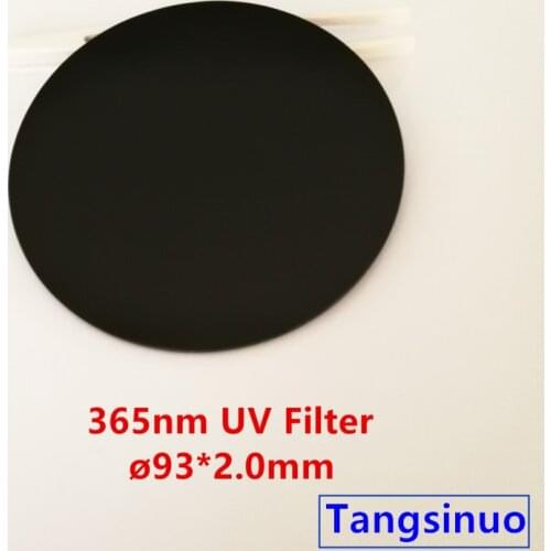 ZWB2 365nm UV Pass Filter 93*2.0mm UG1 U-360 Ultraviolet Bandpass Black Glass Visible Light Cut